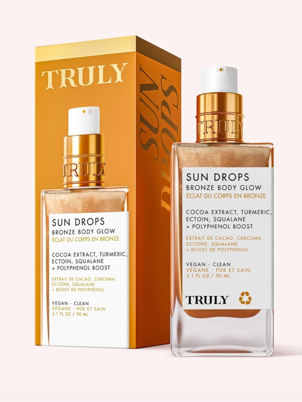 SET OF 2 BNIB: Truly Sun Drops Bronze Body Glow. 3.1 oz /90 ml Each
